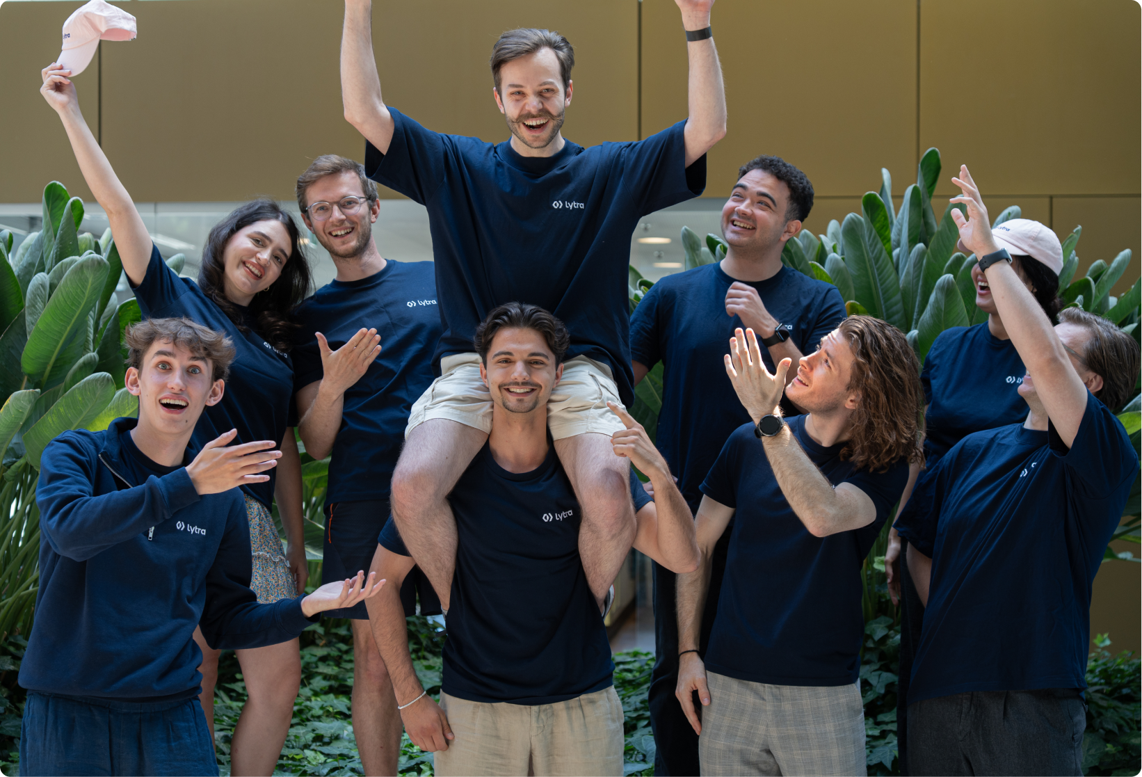 The lytra team celebrating together
